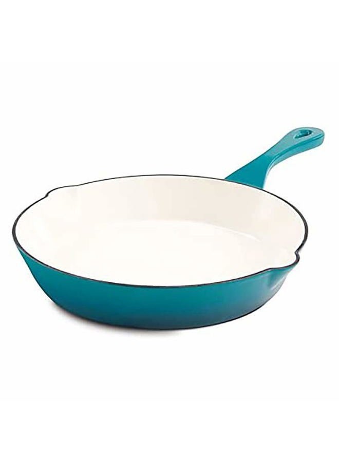 Crock-Pot Crock Pot Artisan 10 Inch Enameled Cast Iron Round Skillet, Teal Ombre - Image 1
