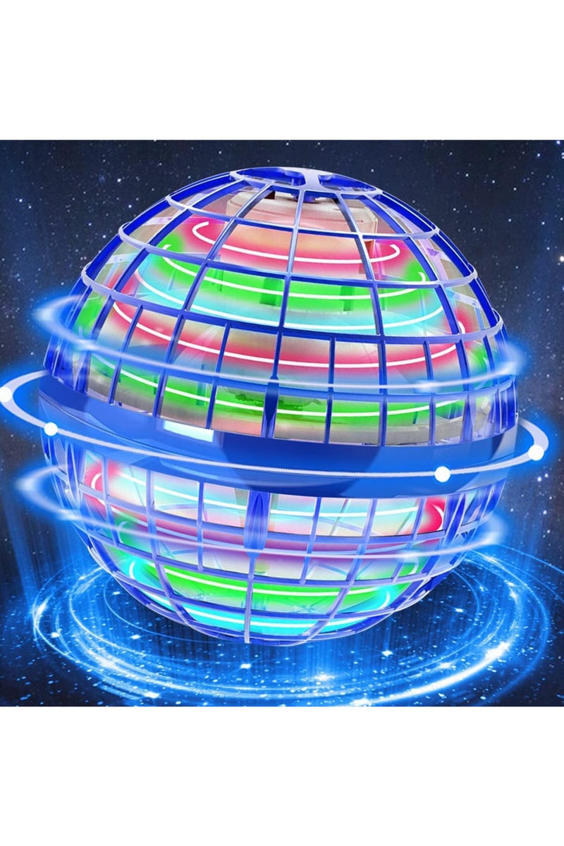 Flying Spinning Ball with LED Lights - Hand Controlled Hovering Toy for Kids and Adults, 360 Degree Rotating Drone Flying Ball - Image 1