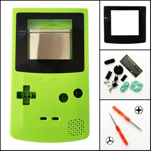 Ambertown Replacement Full Housing Shell Case Cover for Gameboy Color GBC (Lime Green) - Image 3