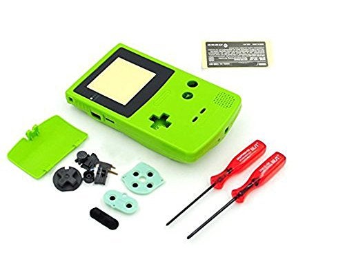 Ambertown Replacement Full Housing Shell Case Cover for Gameboy Color GBC (Lime Green) - Image 1
