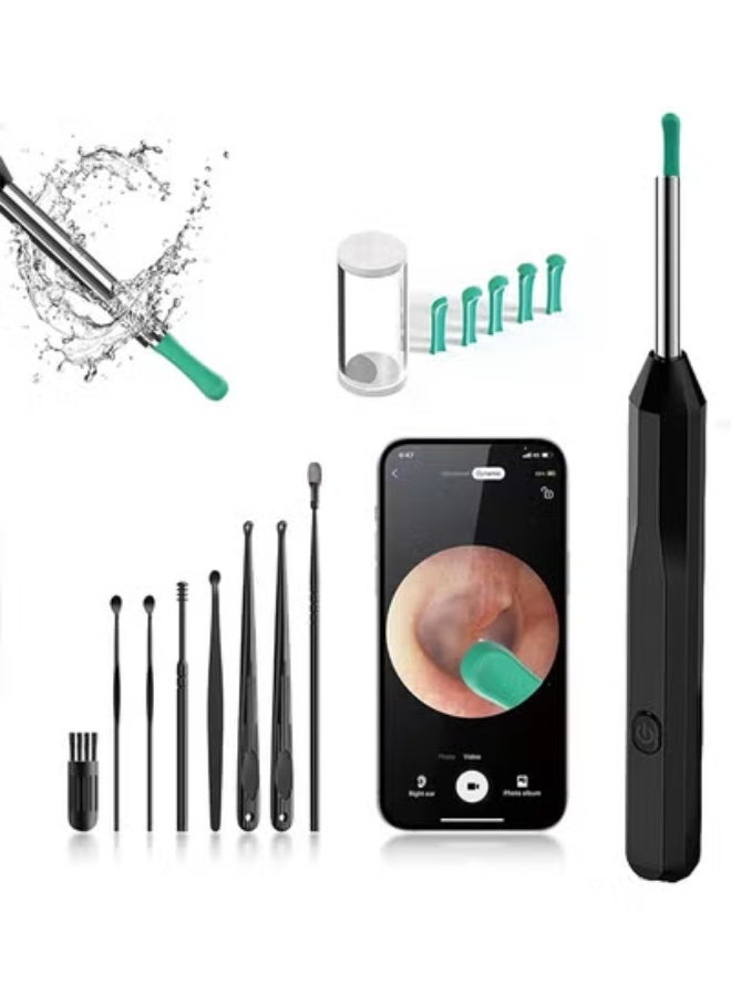 Ear Wax Removal,Ear Cleaner with 1080P Camera,Smart Visual Earwax Cleaning Tool with 6 LED Lights,8 Pcs Ear Set,6 Ear Scoop Ear Tips Replacement,Ear Cleaner for iOS & Android - Image 1
