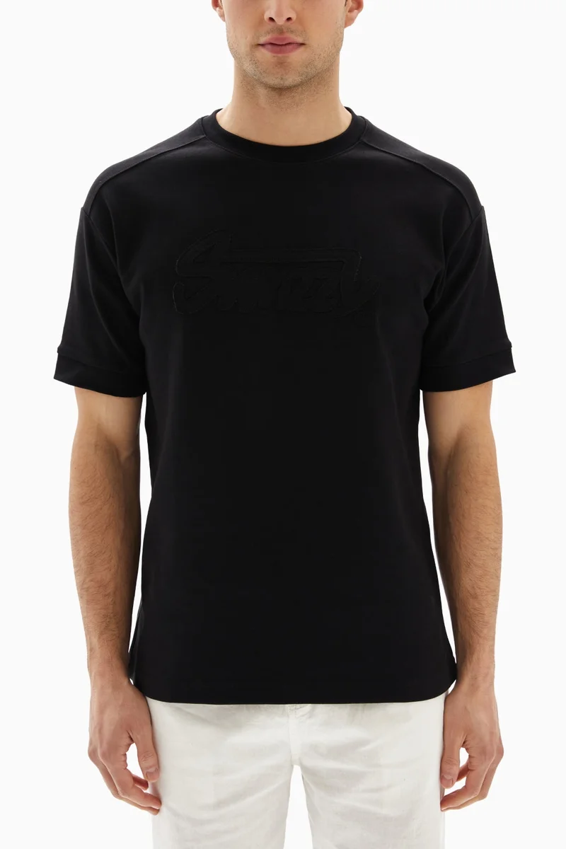 Wecre8 Black Minimalist T-shirt By WECRE8