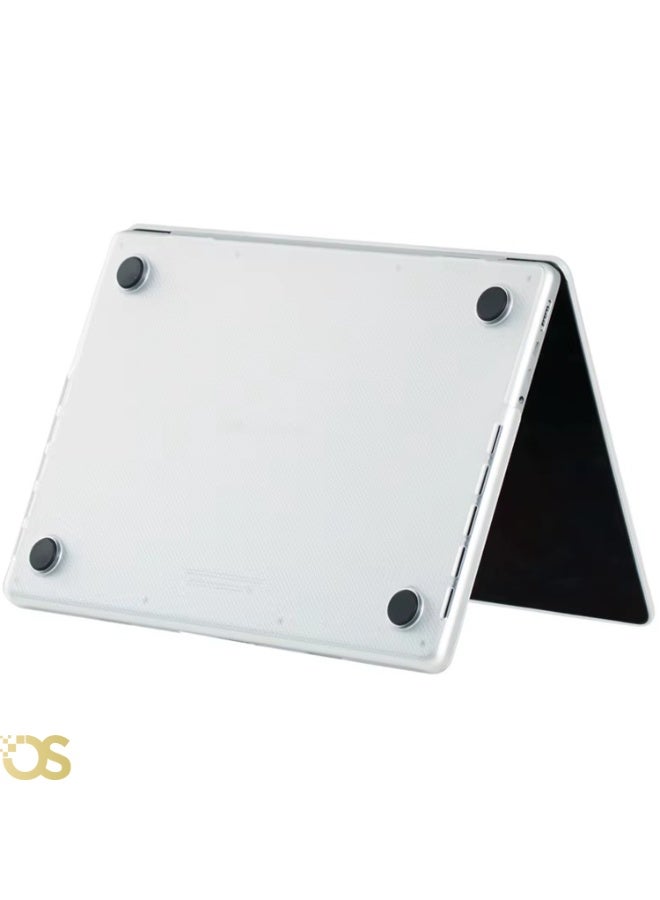 OS STORE Hard Shell Case for MacBook Air 13.6-inch — Scratch and impact resistant protection, slim and lightweight design with ventilation to maintain device cooling, easy to install and ideal for daily use — Compatible with MacBook Air 13.6 models M2 (2022-2023) A2681 / M3 (2024) A3113 / M4 A3240 (2025) (Carbon fiber textured dot-shaped pattern hard shell COVER CLEAR WITH screen protector) - Image 3