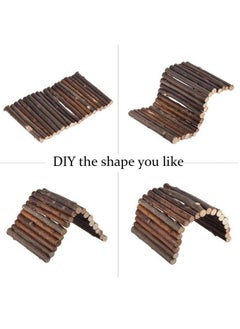 Hamiledyi Extra Large Wooden Reptile Hideout Bearded Dragon Bendy Bridge Climbing Ladder Hiding Hut Reptiles Hide Cave Habitat Decor For Lizards Gecko Spiders Snakes Tortoise(L:20" X 11.8")  - Image 5