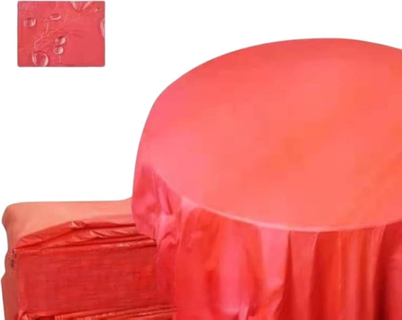 مجموعة من 10 مفارش طاولة بلاستيكية، مقاس 180 × 180 سم، سهلة الاستخدام، مناسبة للمناسبات اليومية والرحلات والاستخدام المنزلي | من جينيريك