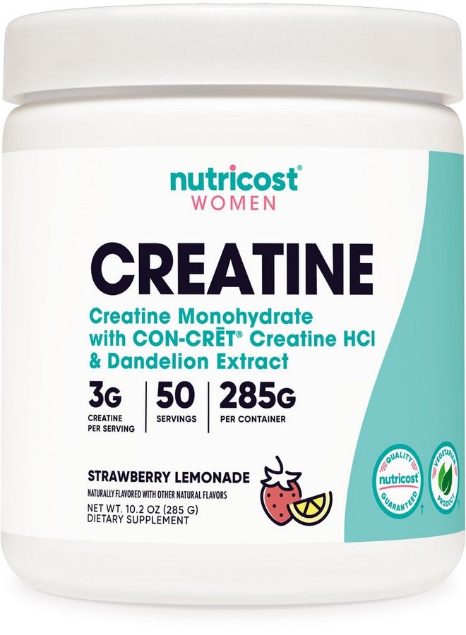 Nutricost Nutricost Creatine Monohydrate Powder for Women, Micronized, Strawberry Lemonade, 50 Servings - Vegetarian, Non-GMO, Gluten Free  - Image 1