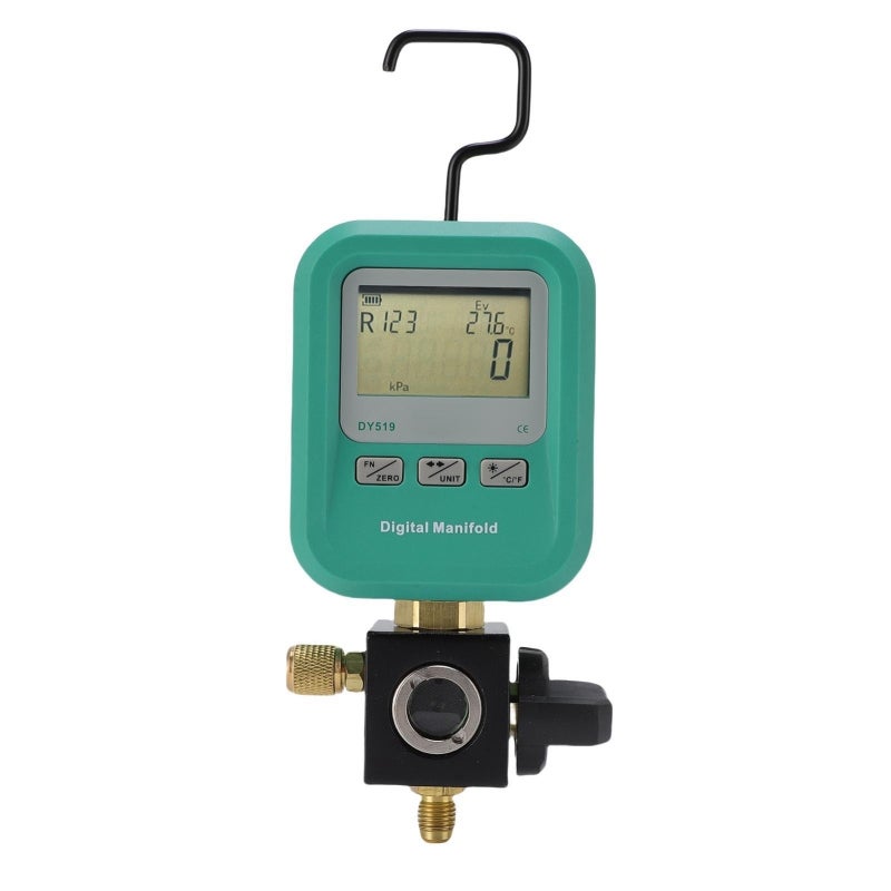 DUOYI Digital Manifold Meter 0-6000Kpa Pressure Range 32-Bit Digital Processing Unit - Metal and Engineering Plastic Construction with 1/4 Inch Inlet for HVAC Refrigeration Maintenance - Image 1