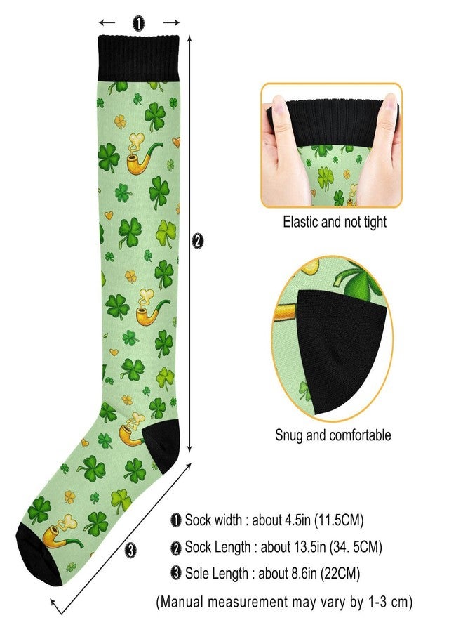 Wusikd St Patrick's Day Compression Socks for Women and Men Circulation Irish Shamrock Long Socks for Athletic Running 1 - Image 4