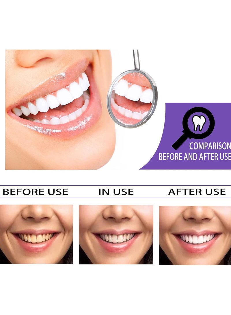 KASTWAVE Tooth Whitening Toothpaste, V34 Colour Correction Toothpaste, Purple Toothpaste, Teeth Whitening Fresh Breath, Sensitive Teeth Toothpastes Stain Removal for Yellow Teeth, 1Pack - Image 3