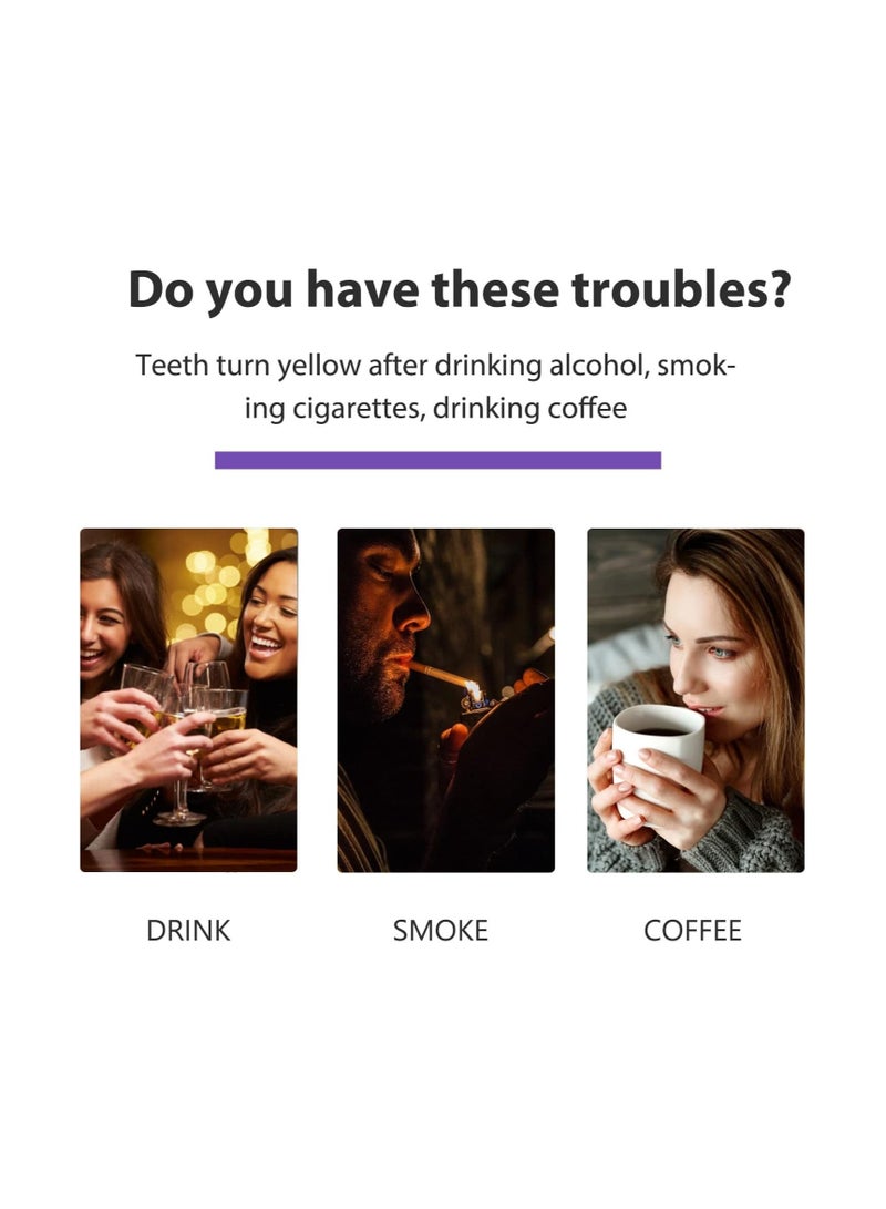 KASTWAVE Tooth Whitening Toothpaste, V34 Colour Correction Toothpaste, Purple Toothpaste, Teeth Whitening Fresh Breath, Sensitive Teeth Toothpastes Stain Removal for Yellow Teeth, 1Pack - Image 5