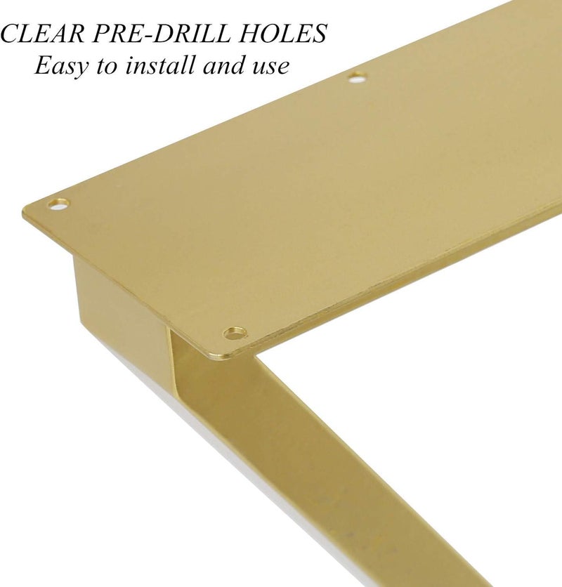 Ventuos Industrial Metal Table Legs H28 x W24 Heavy Duty Modern Furniture Legs for DIY Use Set of 2 Desk Legs Multiple Uses for Dinning TableCoffee TableKitchen TableTriangleShapeGold - Image 2