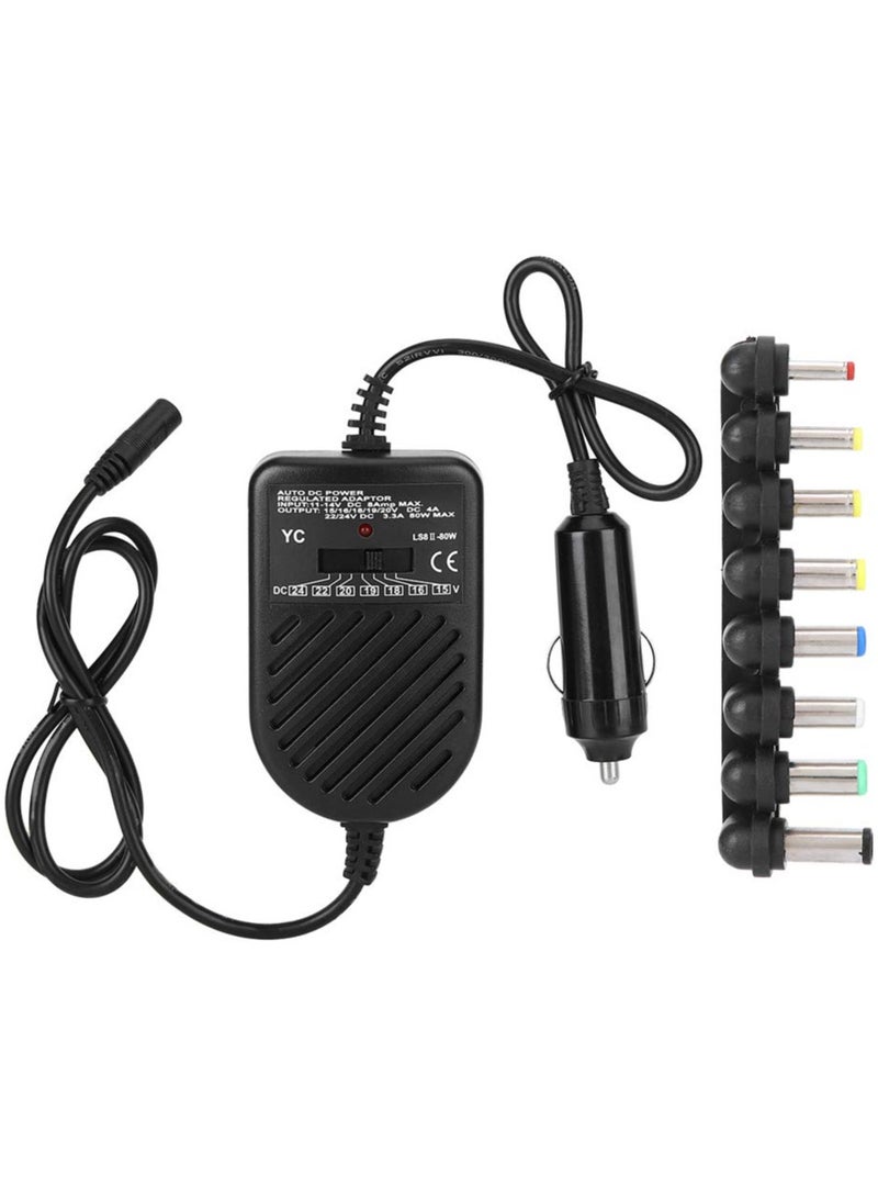 erorex Output Voltage Car Laptop Charger, 15-24V High Efficiency 80W Charger, for Laptop Notebook Home  - Image 1
