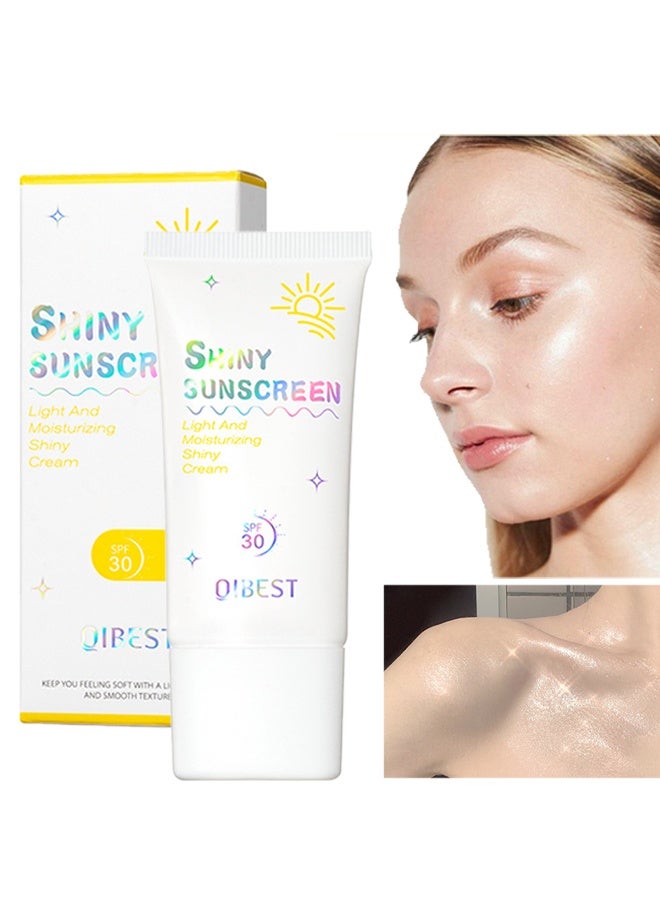 كيو آي بست برايمر لامع للوجه مع واقي من الشمس ، SPF 30 ، واقي من الشمس مرطب ، برايمر عزل طبيعي ومنعش وغير دهني - Image 1