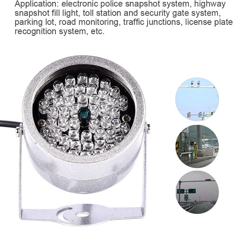 Pomya 48 LED IR Lights,Intelligent Infrared Night Vision Light for Security CCTV Camera,48-LED IR Light for Indoor or Outdoor Lights - Image 3
