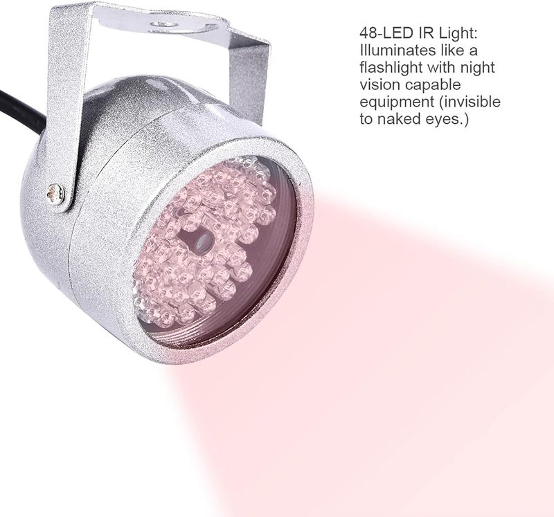 Pomya 48 LED IR Lights,Intelligent Infrared Night Vision Light for Security CCTV Camera,48-LED IR Light for Indoor or Outdoor Lights - Image 2