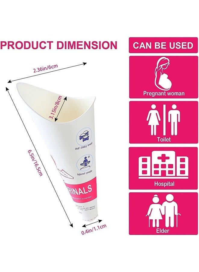 OMEVE 12 Pcs Disposable Portable Female Urination Device for Women, Female Urinal，Women Pee Cup Standing Up，Disposable Women Urinal for Women Female Pee Funnel，for Travel Camping Urinary Pee Cones  - Image 2