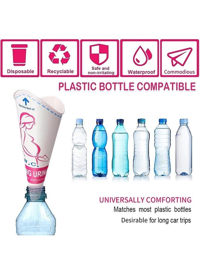 OMEVE 12 Pcs Disposable Portable Female Urination Device for Women, Female Urinal，Women Pee Cup Standing Up，Disposable Women Urinal for Women Female Pee Funnel，for Travel Camping Urinary Pee Cones  - Image 4