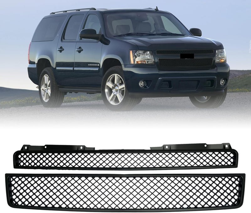 MATMACRO Mesh Front Bumper Grille for Chevy Tahoe, Suburban, Avalanche (2007-2014) - Image 1