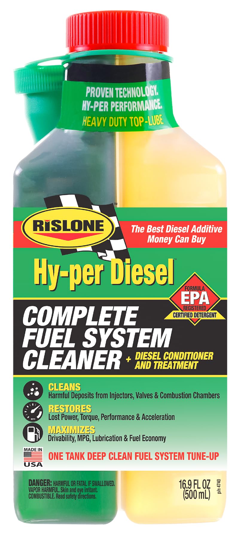 RISLONE Bars Leaks Rislone 4740 Hyper Diesel Complete Fuel System Treatment 169 oz 1Pack