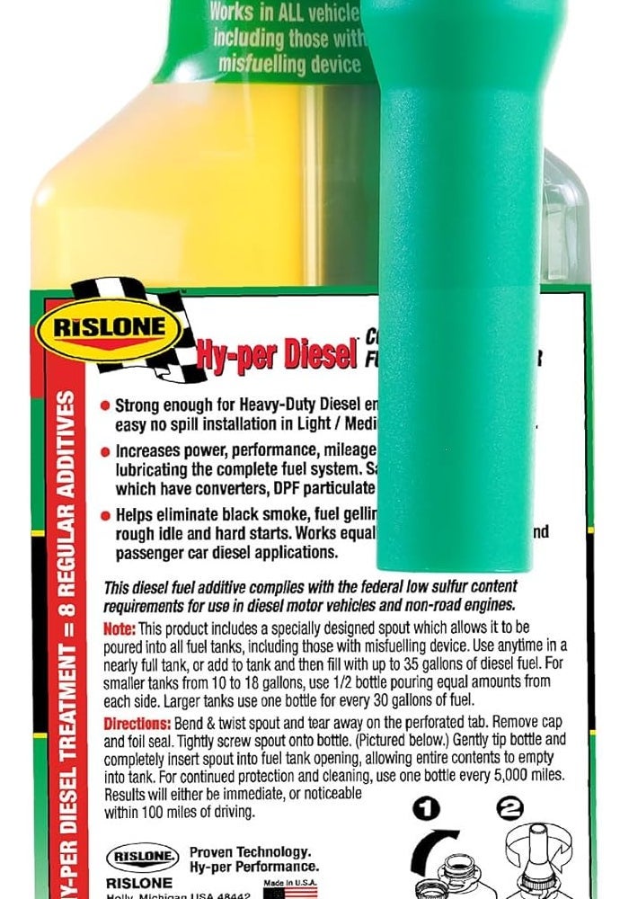 Rislone Hy-per Diesel Complete Fuel System Cleaner - 16.9 oz - Image 2