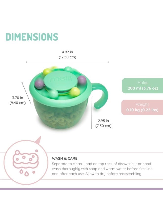 melii Snack Container - Safe, Spill-Proof, and Playful Food Storage with Educational Beads for Babies, Toddlers, and Kids - BPA-Free & Versatile Snacking Solution - Image 2