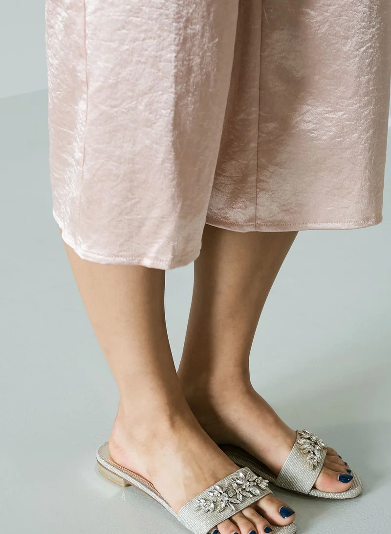 Dune LONDON Backless Shimmer Embellished Sandal