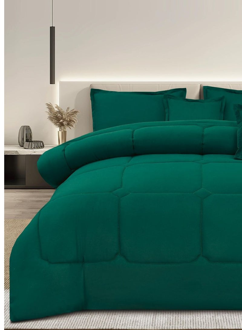 مينج لي طقم لحاف مفرش سرير ملكي نفرين مكون من 6 قطع مميزة مقاس 240 في 220 سم - Image 3