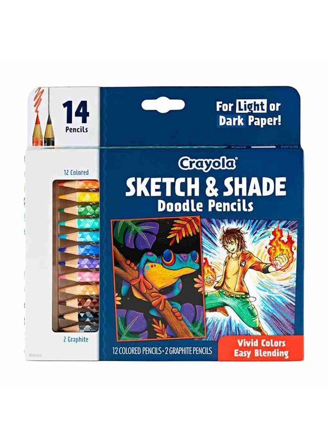 Crayola Sketch And Shade Doodle Pencils (14 Count) - Image 1