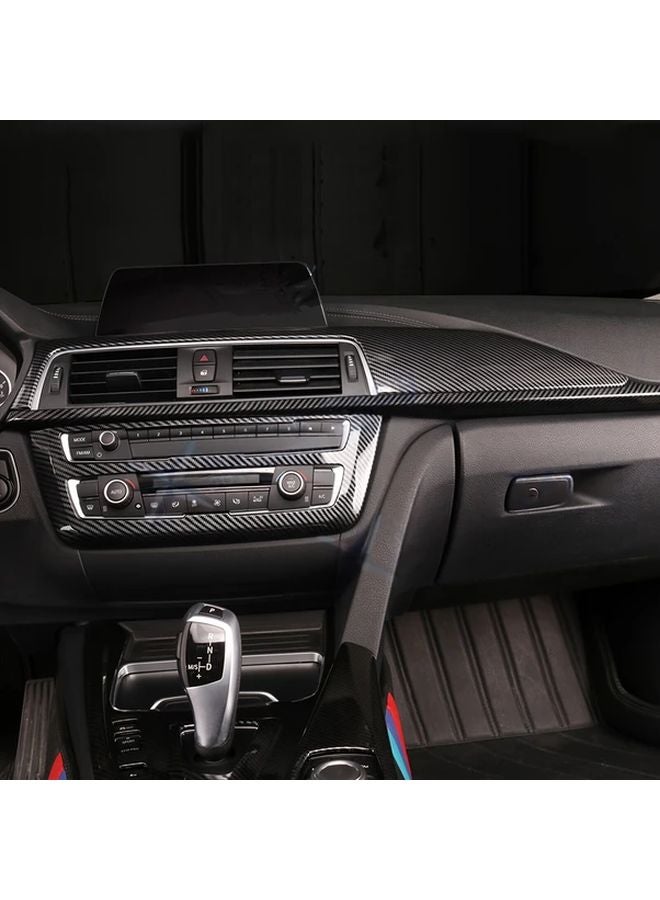BMW 3 Series 12 18 Carbon Fiber ABS Center Console Dashboard Trim Cover 1 Set - Image 5
