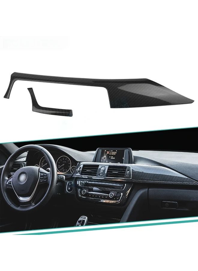 BMW 3 Series 12 18 Carbon Fiber ABS Center Console Dashboard Trim Cover 1 Set - Image 1