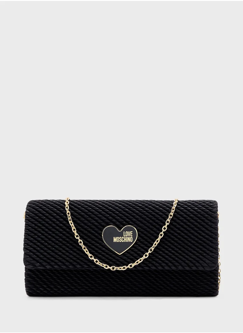 لوف موسكينو Chain Detailed Flap Over Crossbody