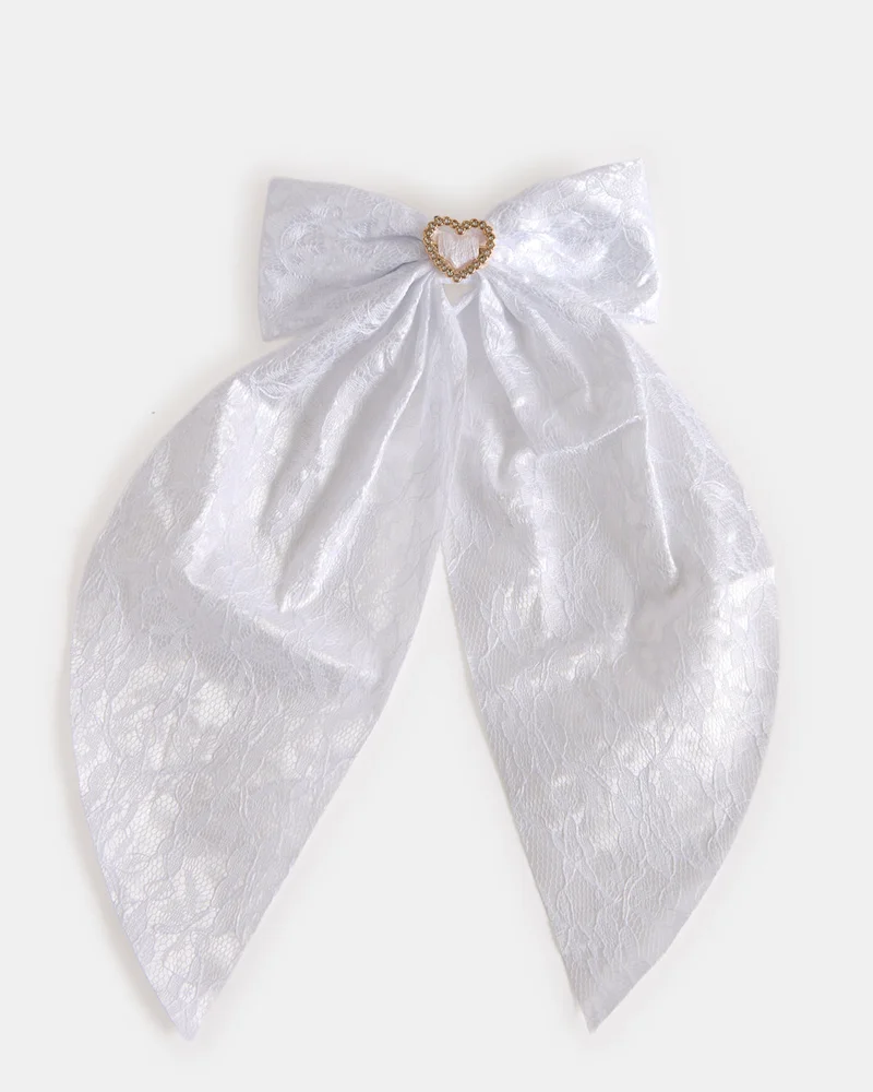 ردتاغ Girls White Hair Clip