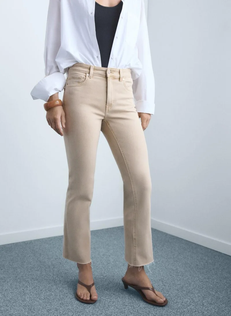 MANGO Sienna flared cropped jeans