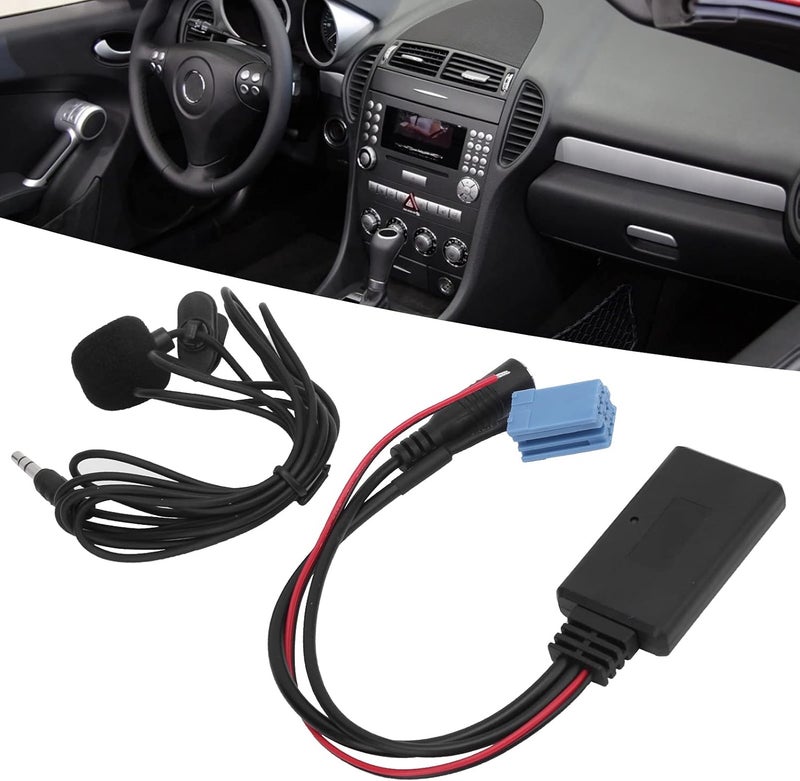 klarako Car Microphone Bluetooth Stereo, klarako Microphone for Car Radio Mini ISO 8Pin with Wiring Adapter Bluetooth 5.0 for Mobile Phone Tablet MP3 - Image 3