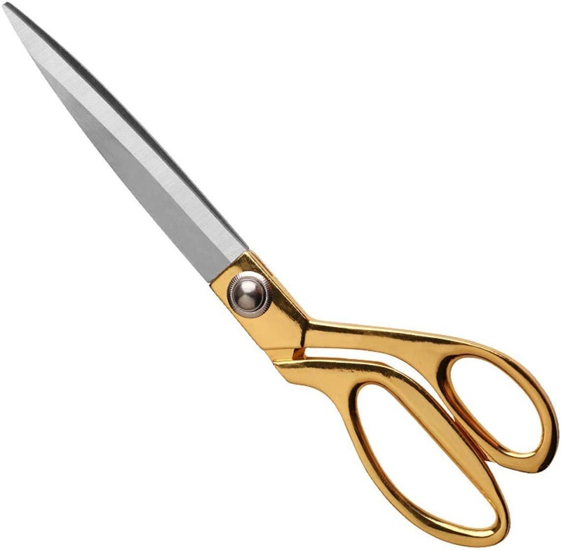 UNEQUETREND Tailor Scissors Professional 10.5" Gold Plated Stainless Steel Professional Shears Heavy Duty, 26 x 7 Centimeters - Image 1