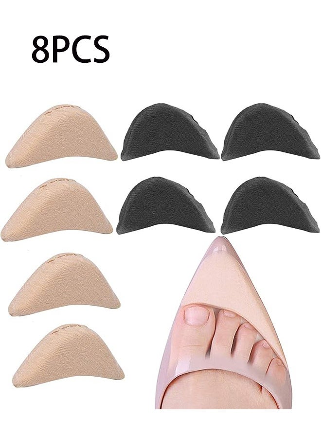 Women's and Men's Cores, Foam Toe Cap Padding, Anti-shoe Scuff Foot, Padded Toe Cover, Black and Beige - Image 1