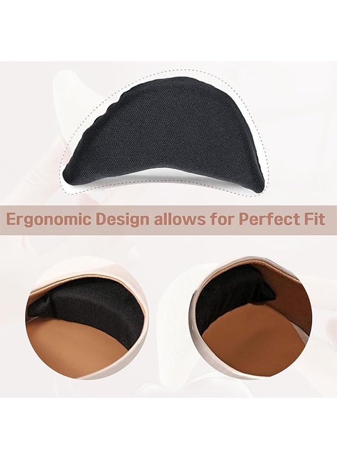 Women's and Men's Cores, Foam Toe Cap Padding, Anti-shoe Scuff Foot, Padded Toe Cover, Black and Beige - Image 4