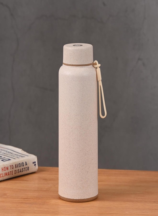 Eha Earth Friendly Hydralife Insulated Water Bottle for Office & Schools | 600 ml Stainless Steel Water Bottle for Kids & Adults Made with Rice Husk | Bottle for Men, Women | Leak Proof | 1 Unit - Image 1