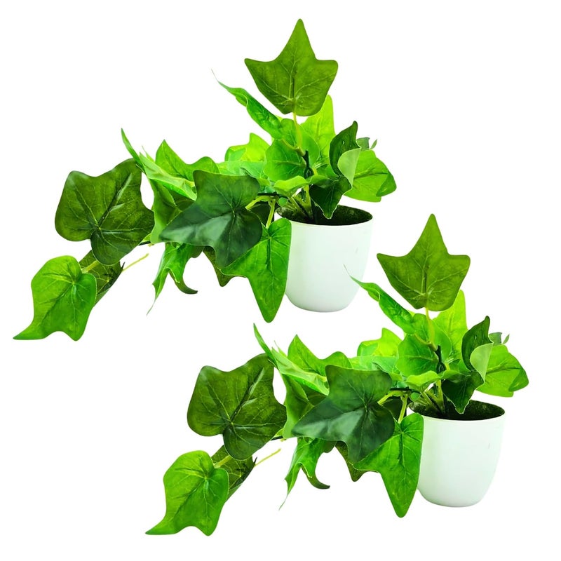 fancymart Artificial Plant Common Ivy Leaves Falling in Pot, Home and Office Decor Item for Desk & Wall Shelves - Image 1
