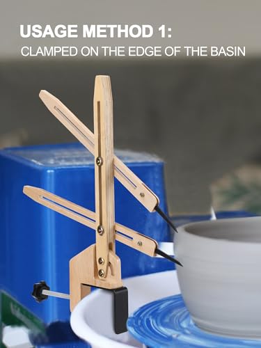 BKALEME Pottery Throwing Gauge, 2 Ways to Install, Compact Clip-on Pottery Throwing Stick, Pottery Ceramics Clay Tool for Making Repeat Forms, for Pottery Wheel & Forming Machine - Image 2