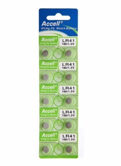 Accell 10-Pieces Accell AG3 LR41 (192) Alkaline 1.5V Batteries 