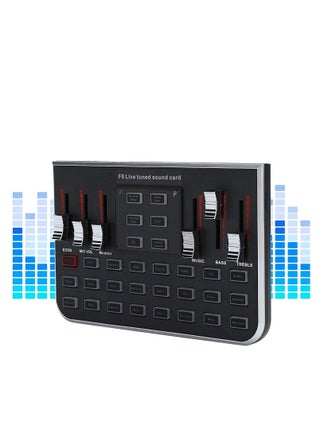 F8 Live Sound Card Voice Changer Portable Mobile Phone Computer Live Broadcast Karaoke with 4 Variants Tones 23 Special Effects and 12 Kinds of Electronic Sound Mixers Sound Card Live - pzsku/Z3896DCB8426274844B80Z/45/_/1656691682/0fd5fa8d-f11e-4eb6-a4ba-4f68e0505a04