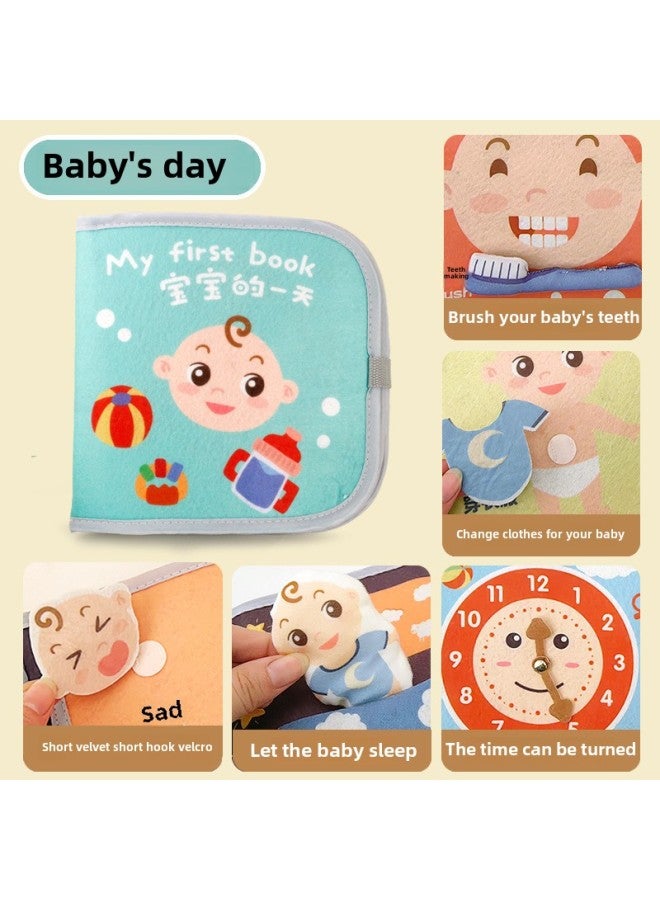 Baby Cloth Book Baby Development Brain Tear Cloth Book Children's Ring Paper Three-dimensional Cloth Book Early Education Cognitive Book Toys-Colour:Big Cloth Book  Opp Bag  - Image 1