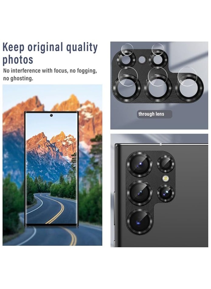 Generic For Samsung Galaxy S24 Ultra Camera Lens Protector,[Full Protection] HD Tempered Glass Screen Protector with Alloy Metal Ring Camera Cover Accessories for Galaxy S24 Ultra 6.8 Inch.(purple)  - Image 4