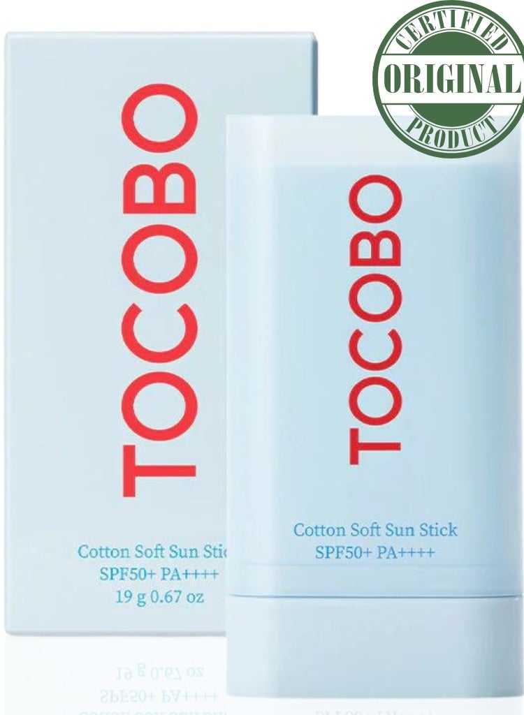 توكوبو TOCOBO Cotton Soft Sun Stick SPF50+ PA++ – واقي شمس خفيف بلمسة مات للبشرة الدهنية والحساسة - Image 1
