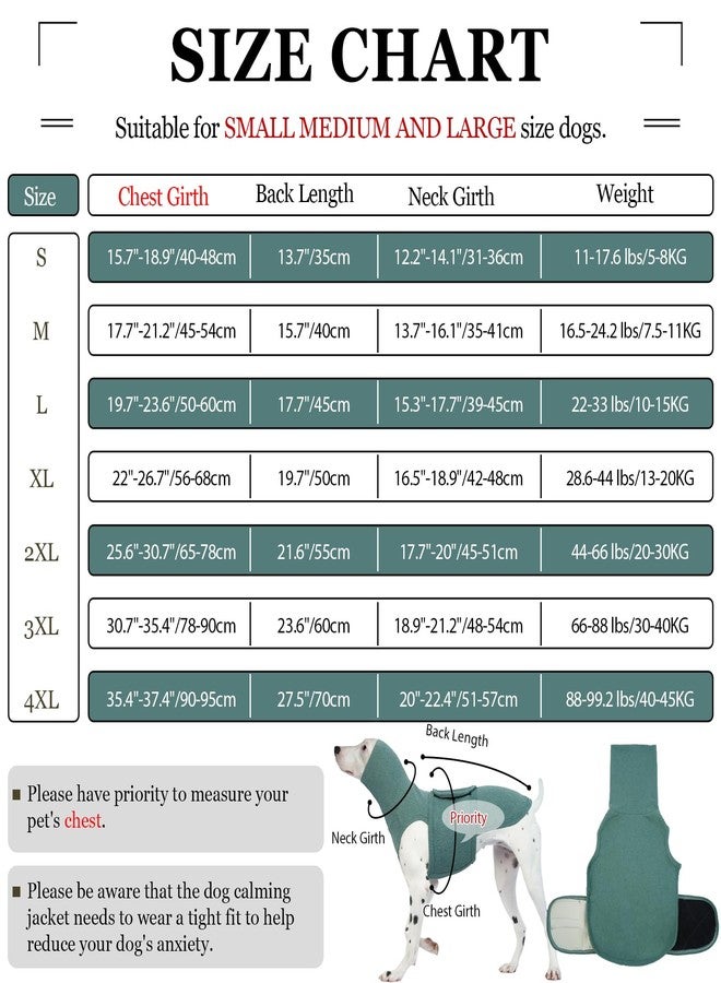 ROZKITCH Dog Anxiety Vest Calming Jacket with Hoodie Soft Dog Ears Cover, Warm Shirt with Ear Wrap for Fireworks Travel Vet Visit Separation Relief, Calming Shirt Wrap Green L - Image 2