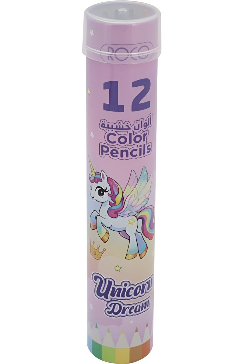 روكو مجموعة أقلام تلوين يونيكورن – 12 لونًا متنوعًا - Image 1