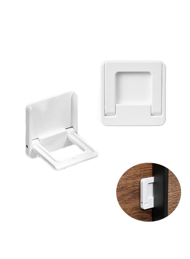 UtySty 2 Pack Sliding Door Lock Handle Foldable Sticky Safety Non Punching Grip Sticker for Slide Window Closet Cabinet Glass Doors Home Kitchen Washing Room Toilet - Image 1