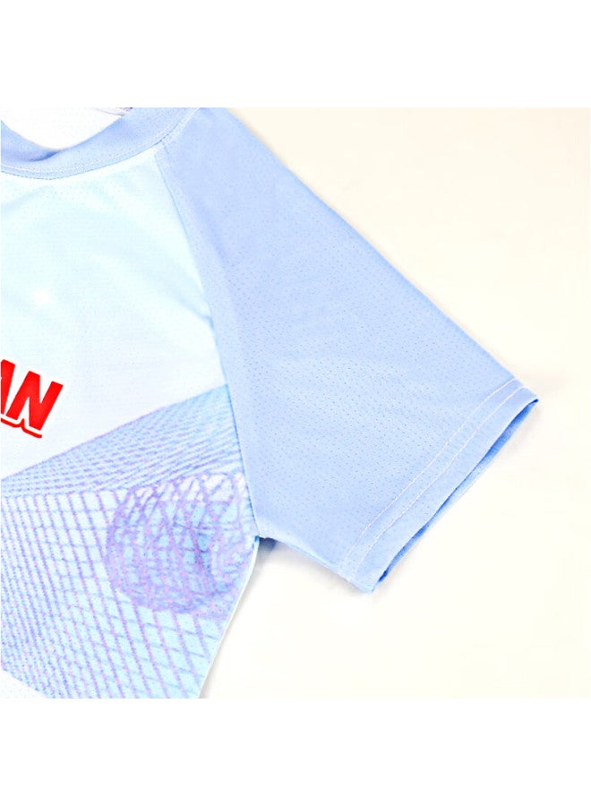 Ultraman Boys' Short Sleeve T-shirt Baby Clothes Summer Thin Top Ahm96028 Dark Blue 150cm - Image 1