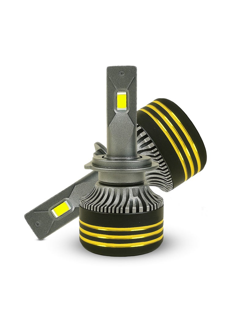 SPIDER 130W H7 LED Headlight Bulb 30000LM Super Bright 6500K White Light IP65 Waterproof Aviation Aluminum Cooling 12V-24V Car LED Conversion Kit Long Lifespan >30000Hrs - Image 2